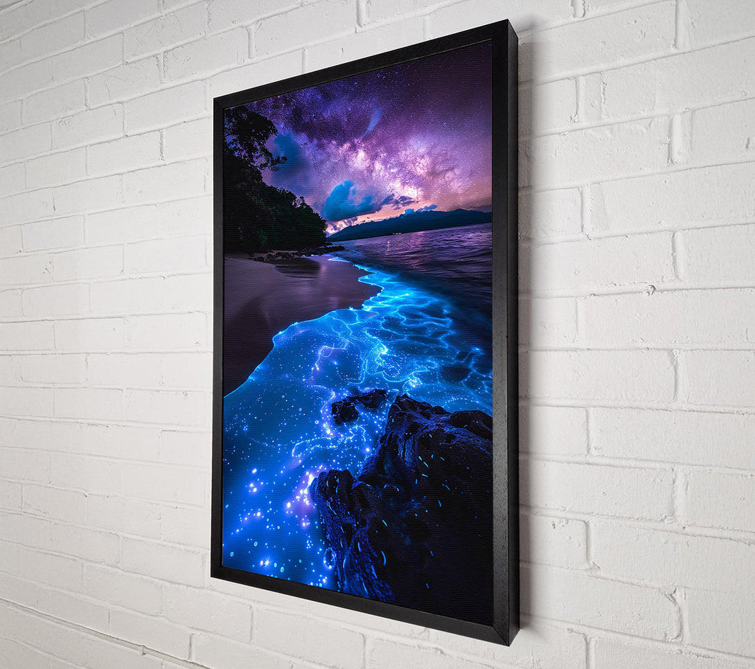  A Canvas Print of Azure Ocean Glow Canvas Print