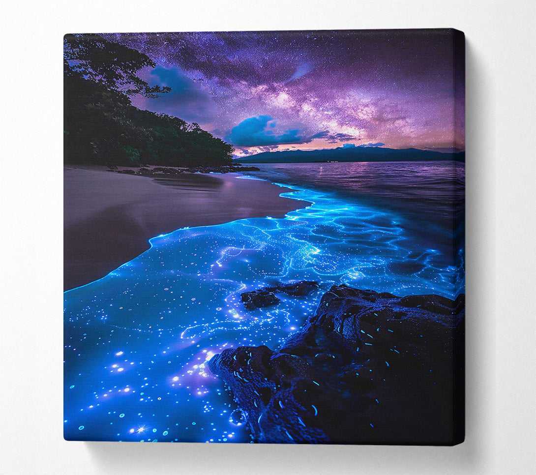  A Canvas Print of Azure Ocean Glow Canvas Print