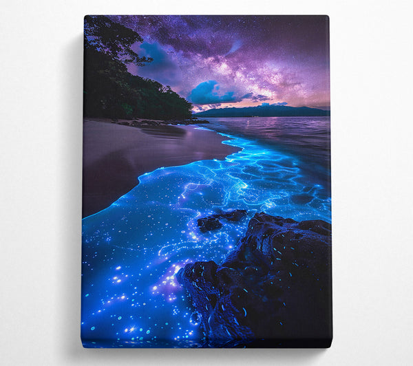  A Canvas Print of Azure Ocean Glow Canvas Print