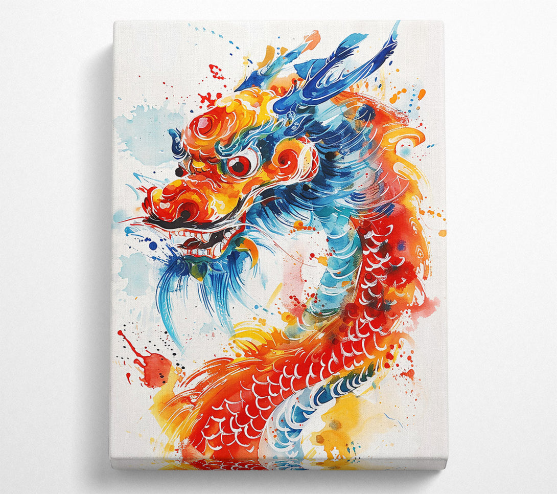  A Canvas Print of Crimson Dragon'S Fury Canvas Wall Art