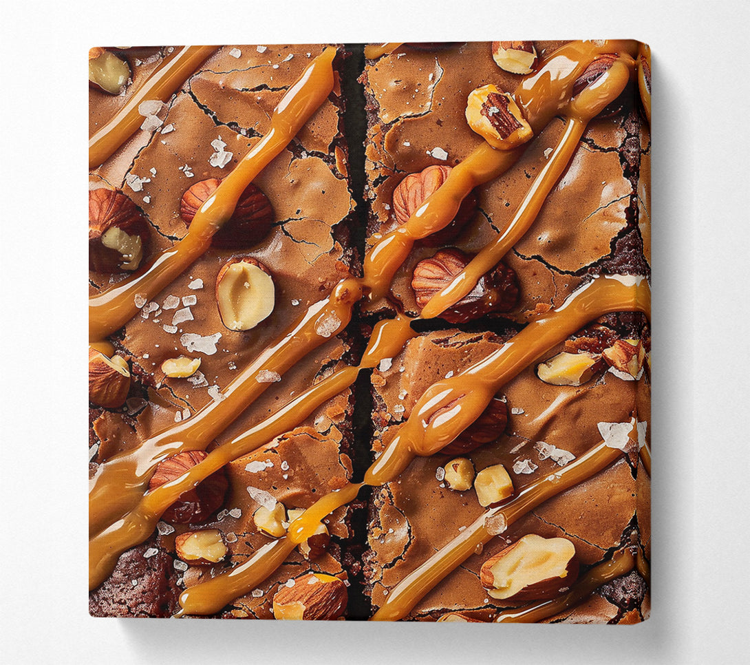  A Canvas Print of Caramel Brown Swirls Canvas Print