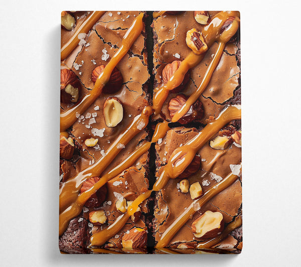  A Canvas Print of Caramel Brown Swirls Canvas Print