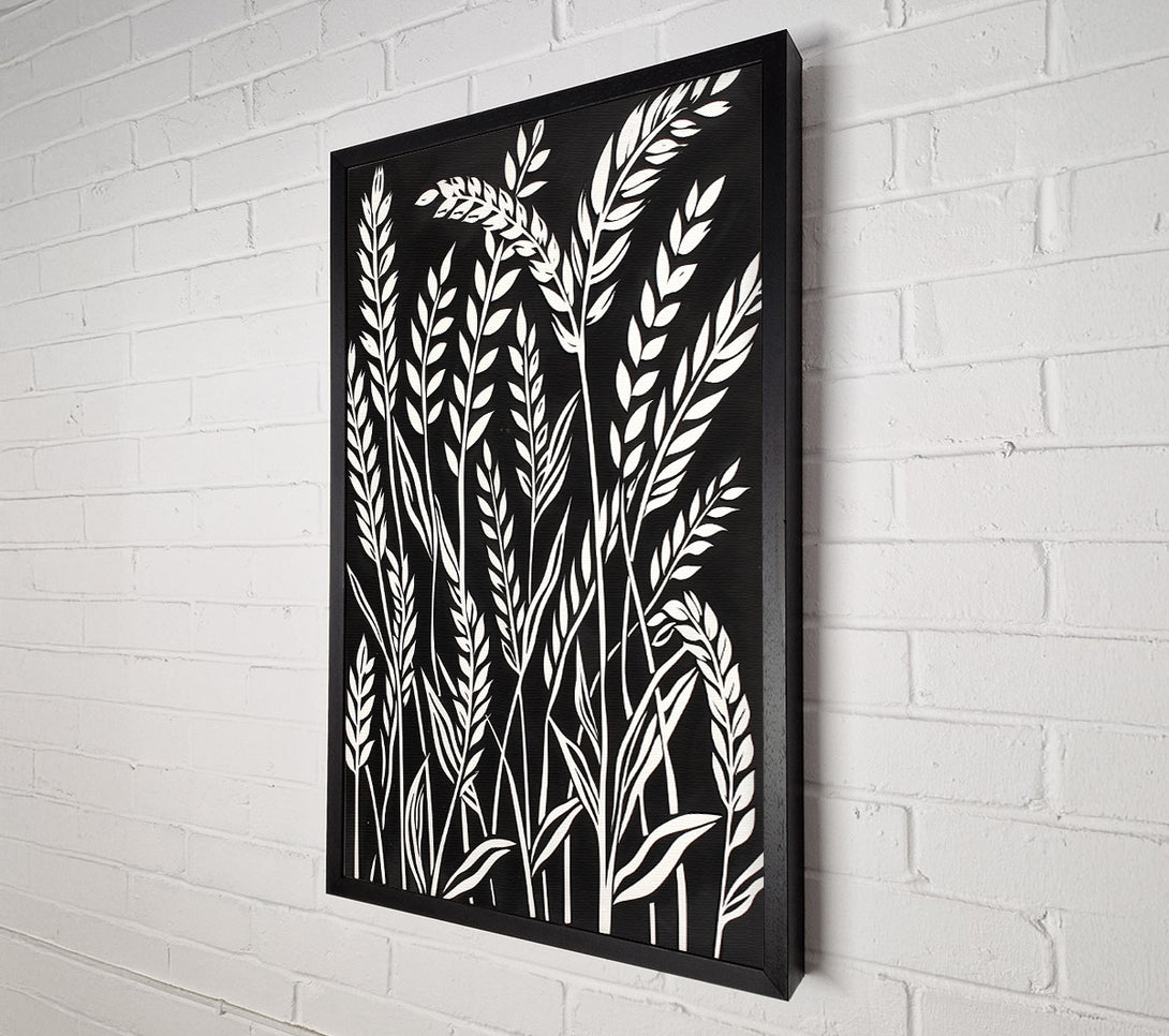  A Canvas Print of White Wheat Field Canvas Wall Art