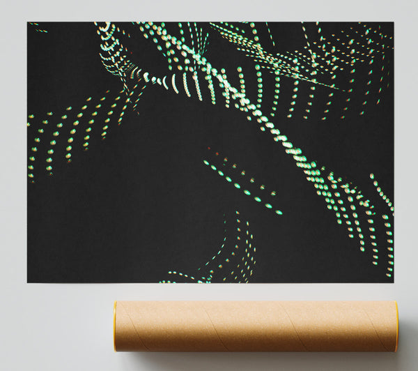 Emerald Light Trails Giclee Print
