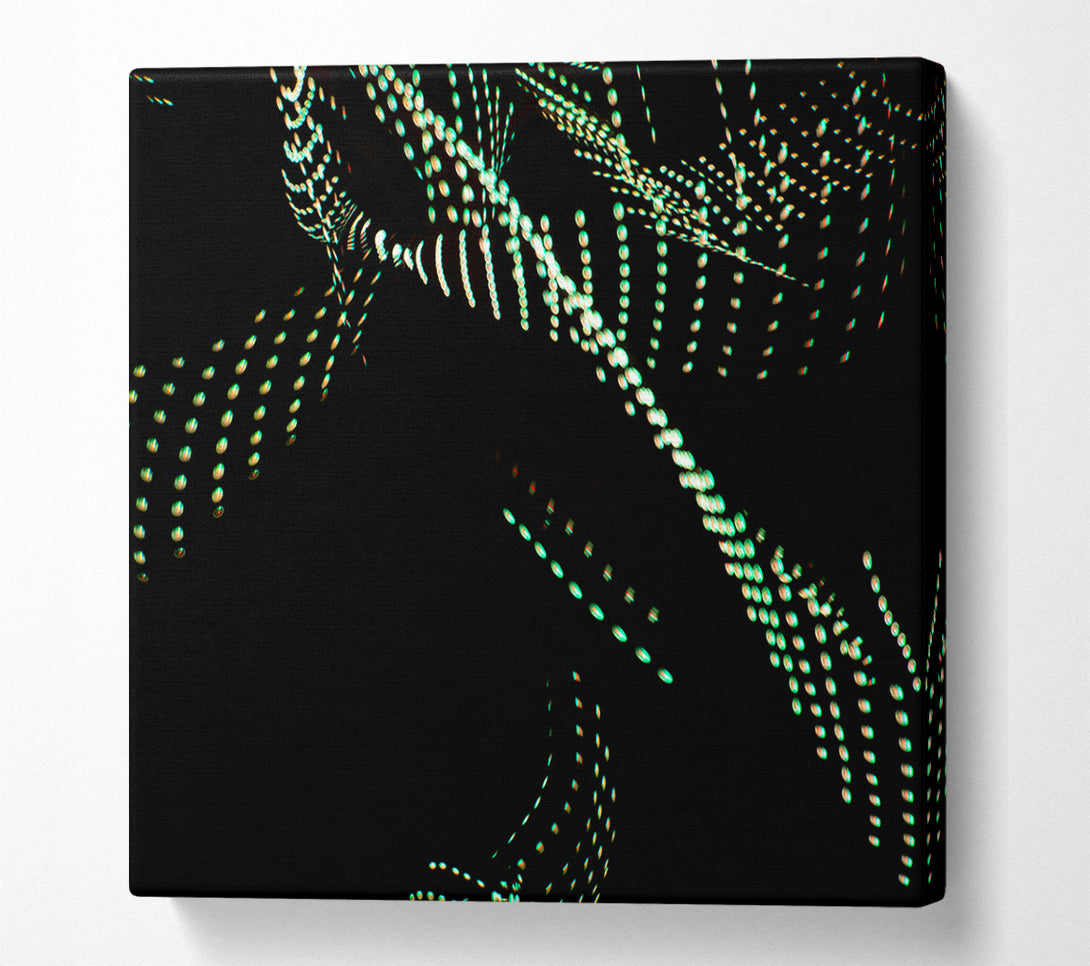  A Canvas Print of Emerald Light Trails Canvas Art