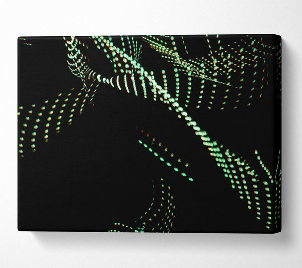  A Canvas Print of Emerald Light Trails Canvas Art