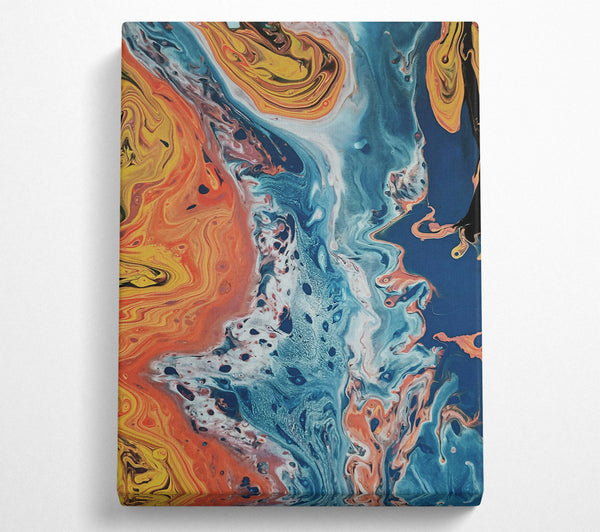 Blue And Orange Swirl