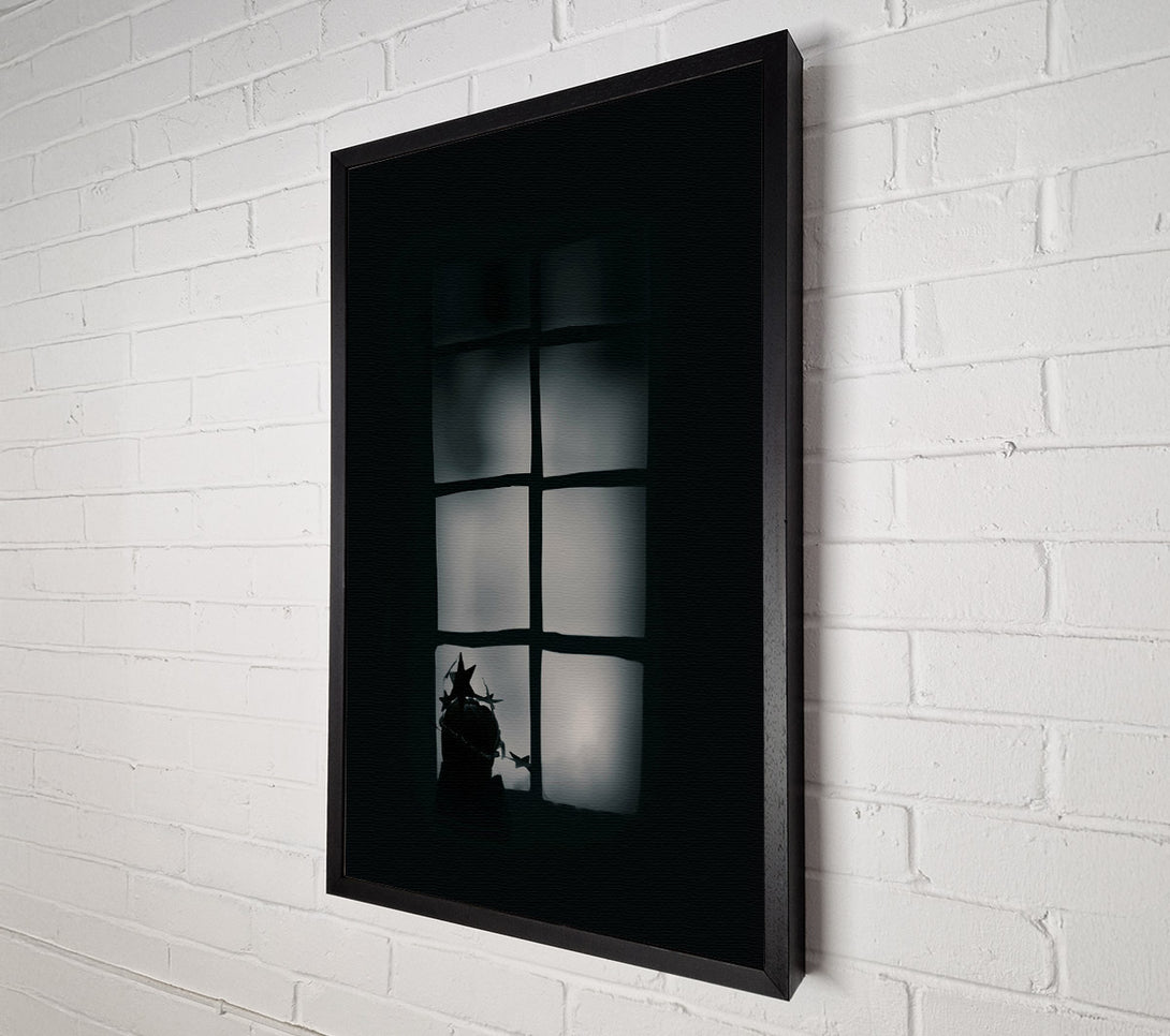  A Canvas Print of Silhouetted Stars In Grey Canvas Wall Art