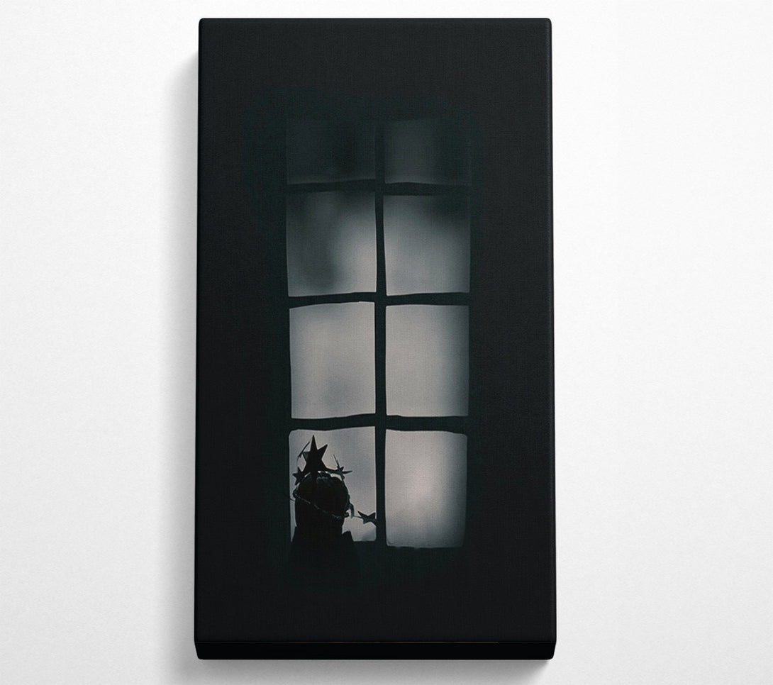  A Canvas Print of Silhouetted Stars In Grey Canvas Wall Art