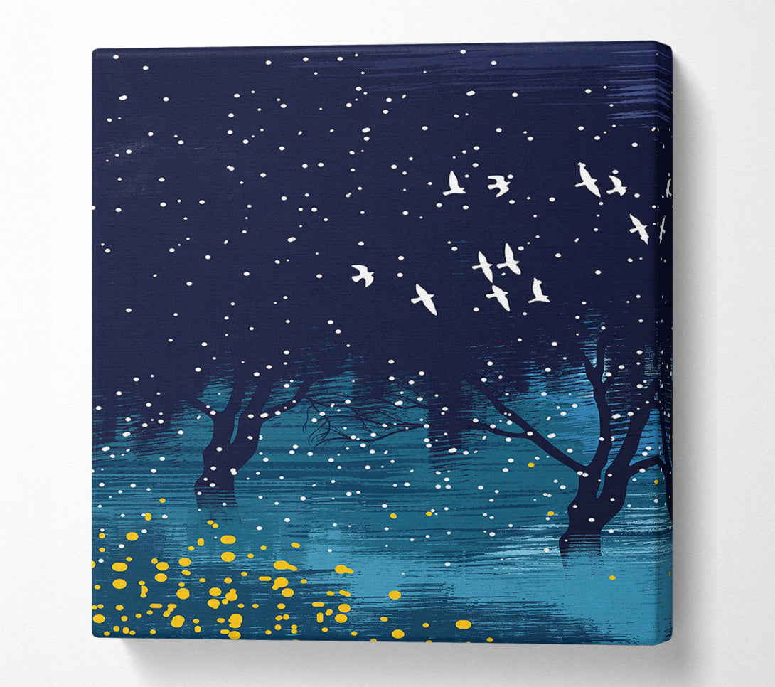  A Canvas Print of Blue Bird Flight Canvas Art