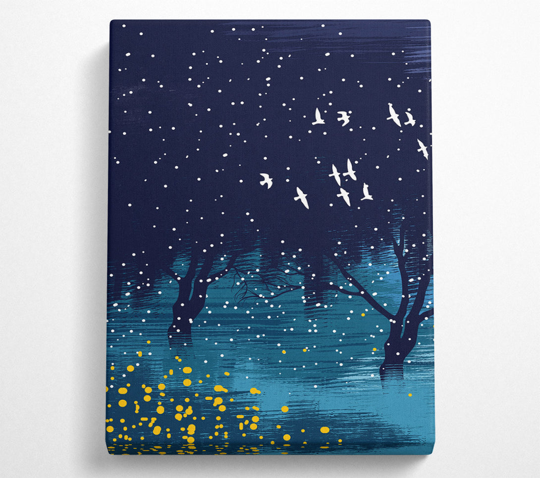  A Canvas Print of Blue Bird Flight Canvas Art