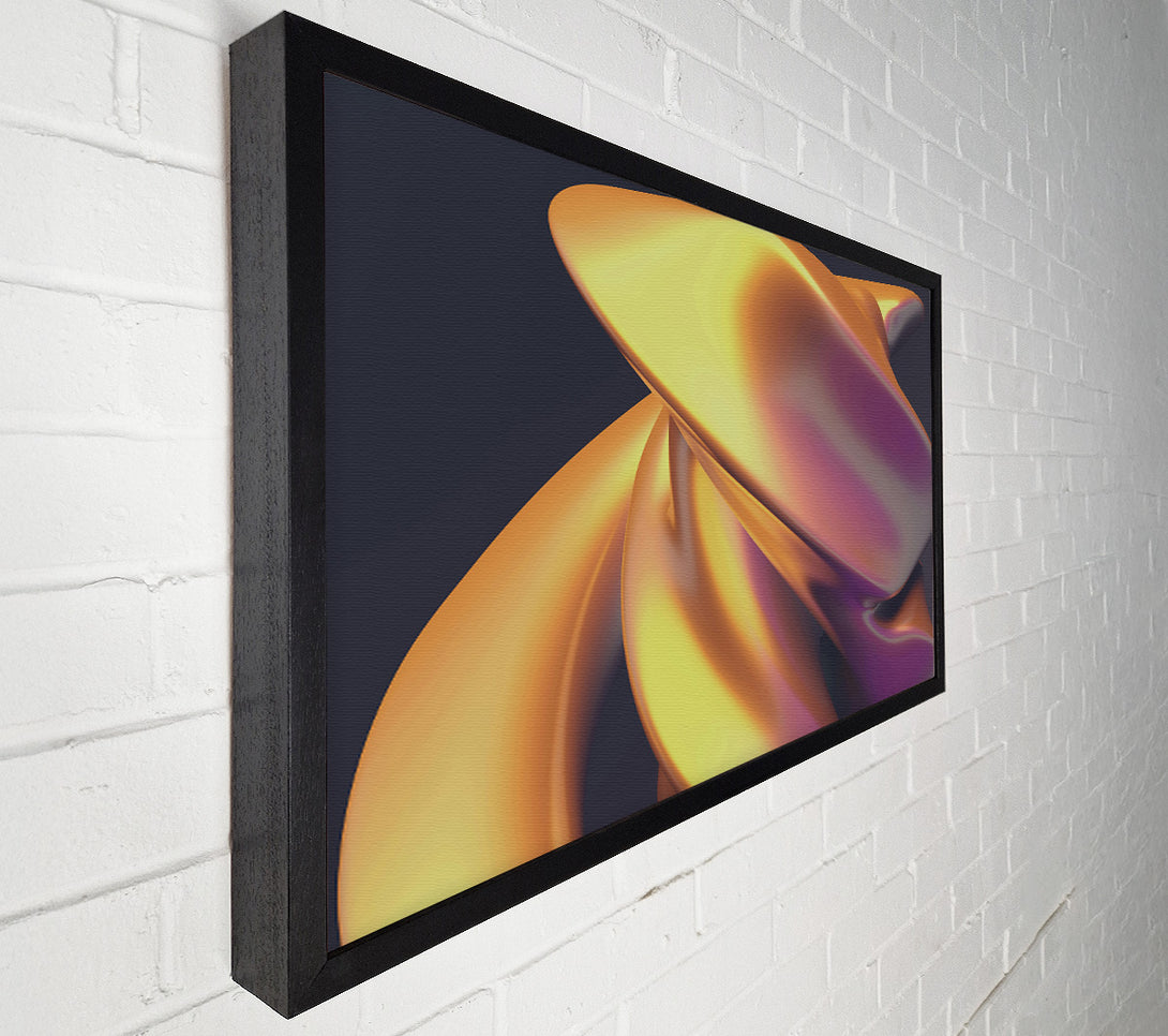  A Canvas Print of Golden Fluid Form Canvas Print