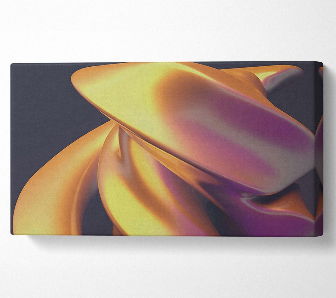  A Canvas Print of Golden Fluid Form Canvas Print