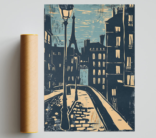 Pale Paris Street Print