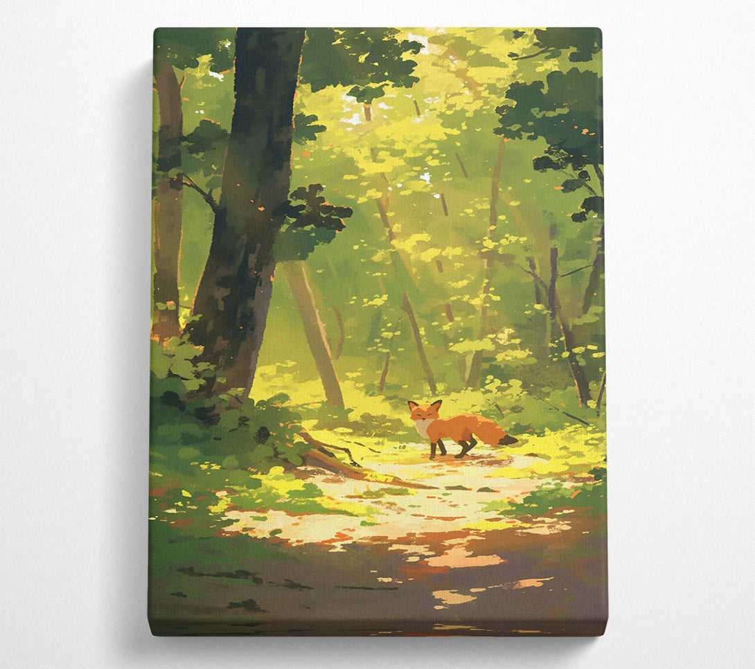  A Canvas Print of Golden Forest Fox Canvas Wall Art