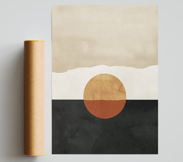 Burnt Orange Horizon Print