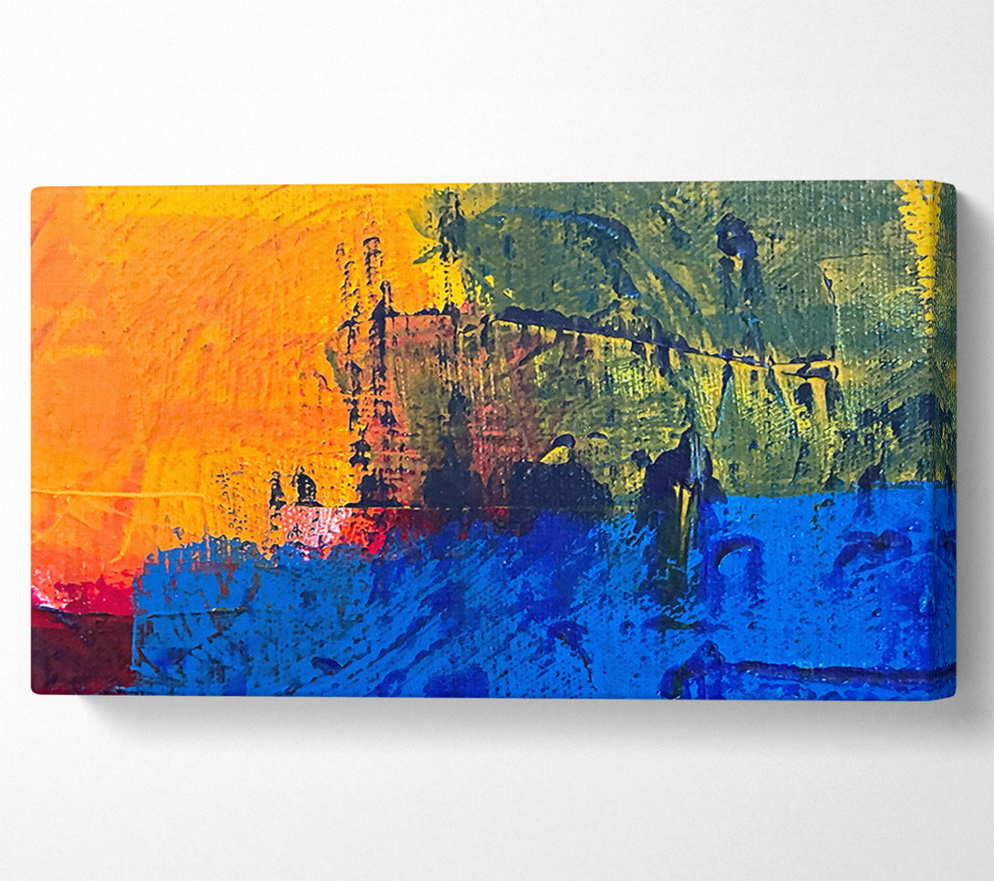  A Canvas Print of The Orange Abstract Canvas Wall Art