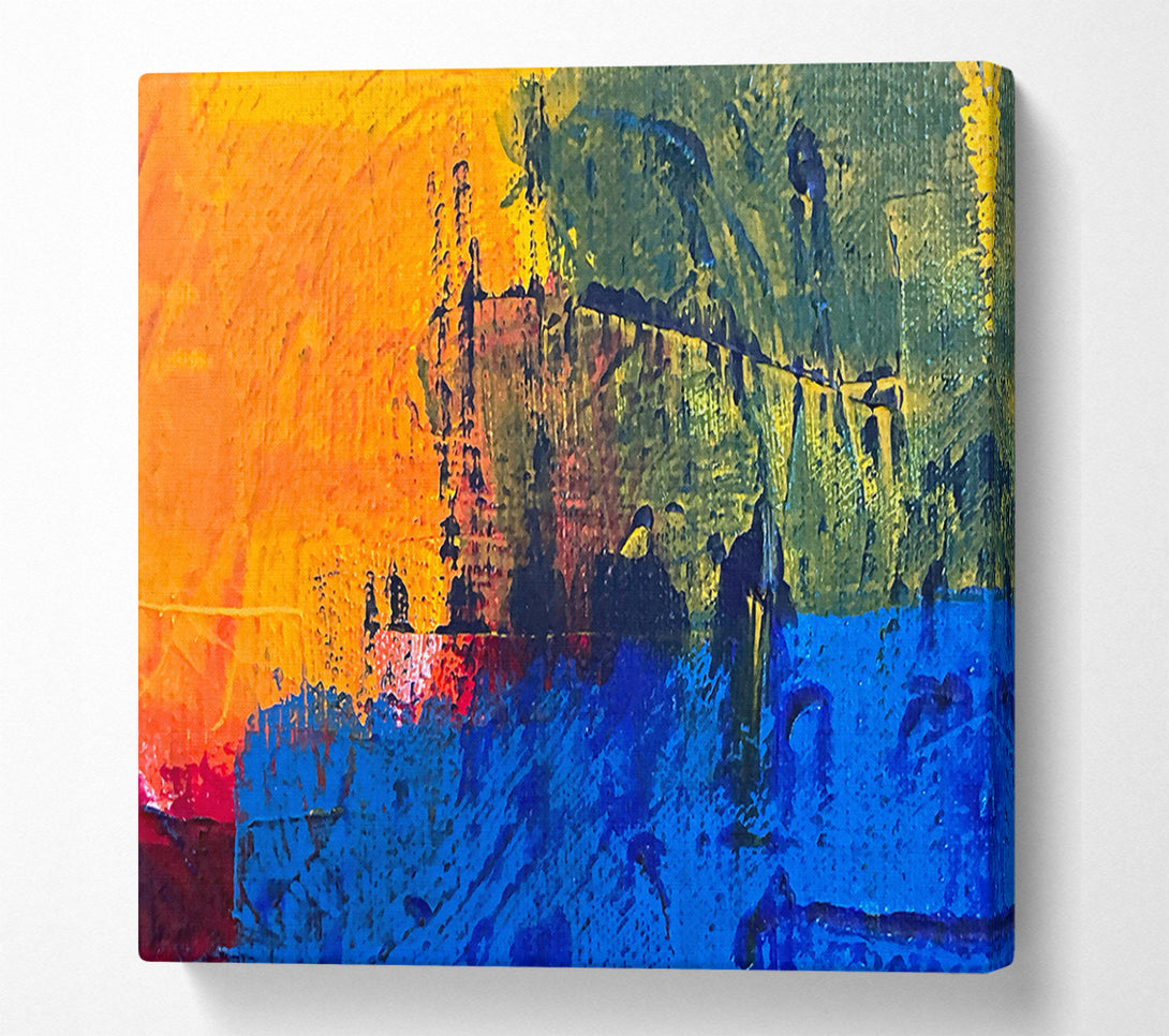  A Canvas Print of The Orange Abstract Canvas Wall Art