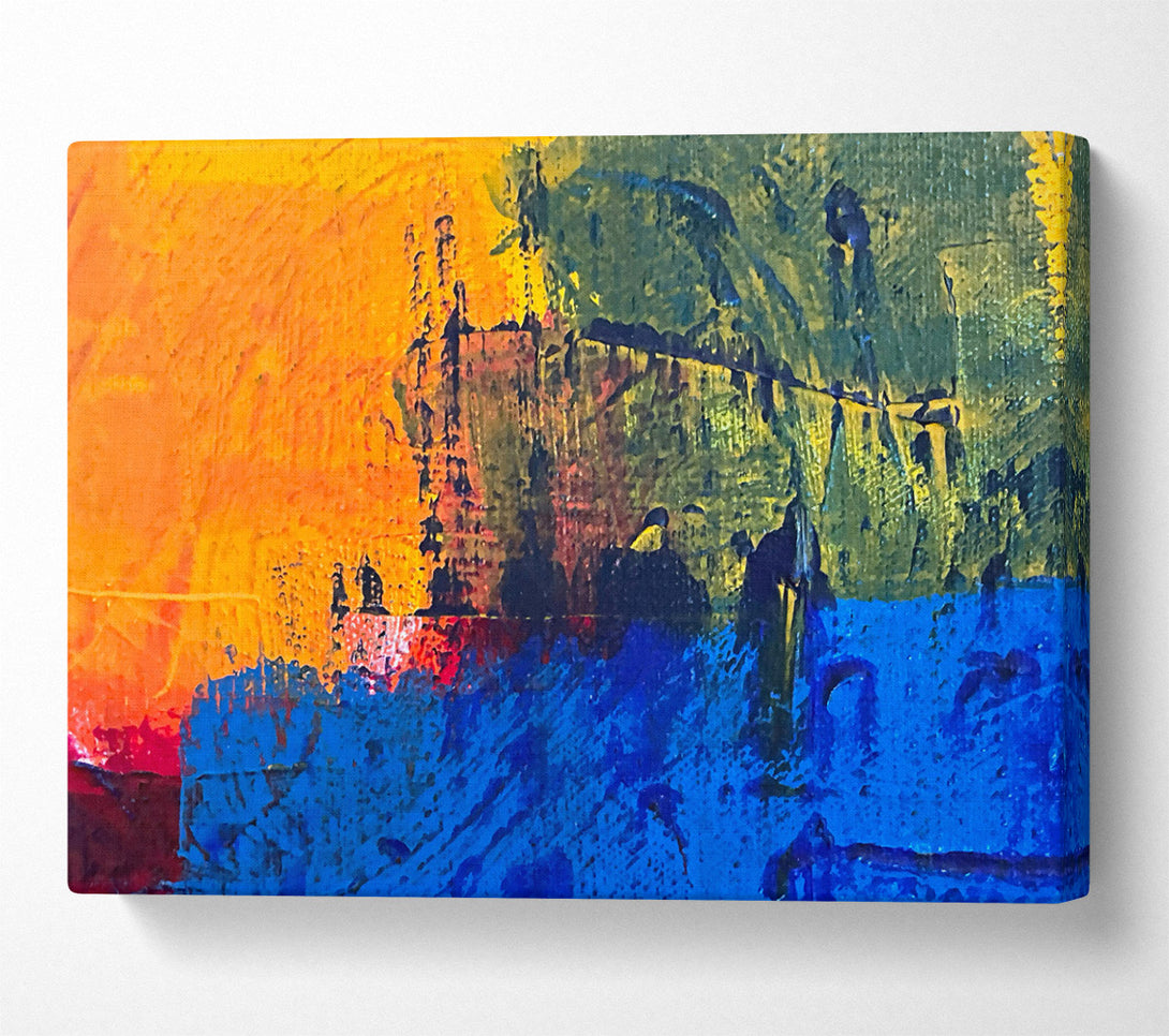  A Canvas Print of The Orange Abstract Canvas Wall Art
