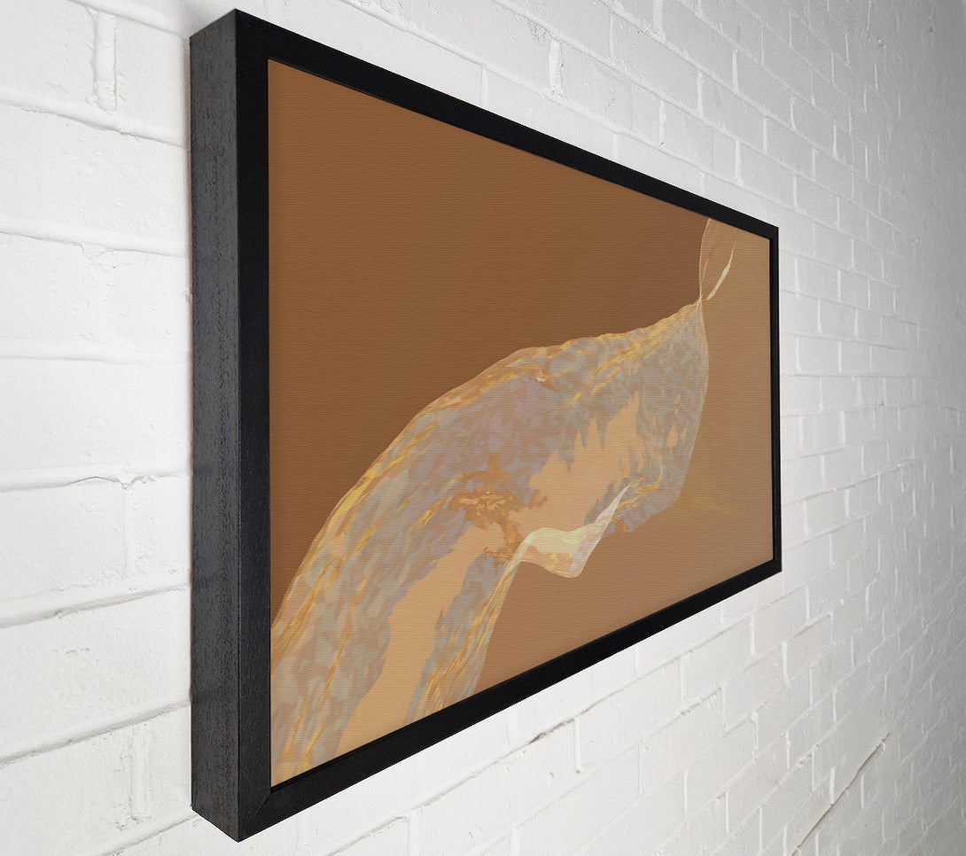  A Canvas Print of Golden Veiled Abstract Canvas Wall Art