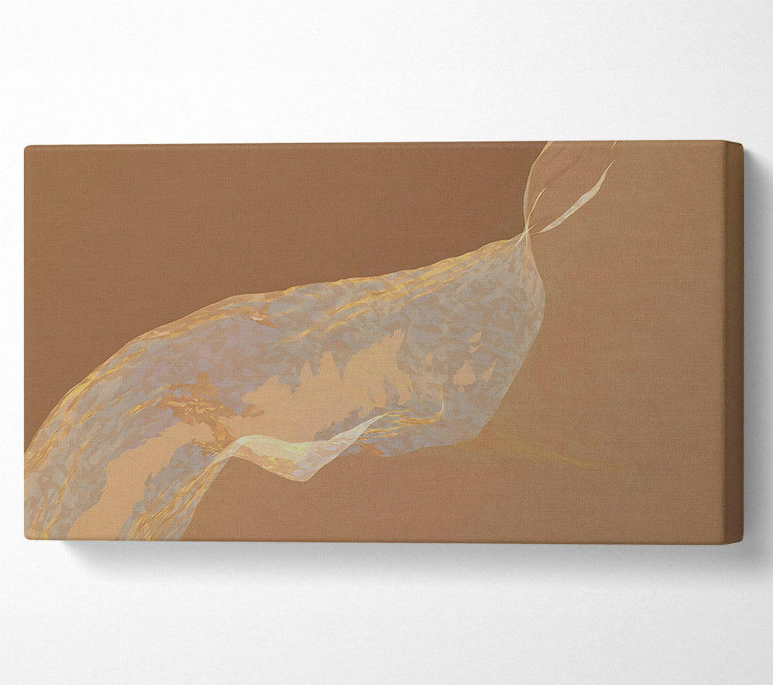  A Canvas Print of Golden Veiled Abstract Canvas Wall Art