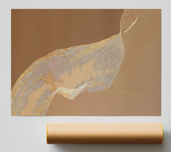 Golden Veiled Abstract Giclee Print