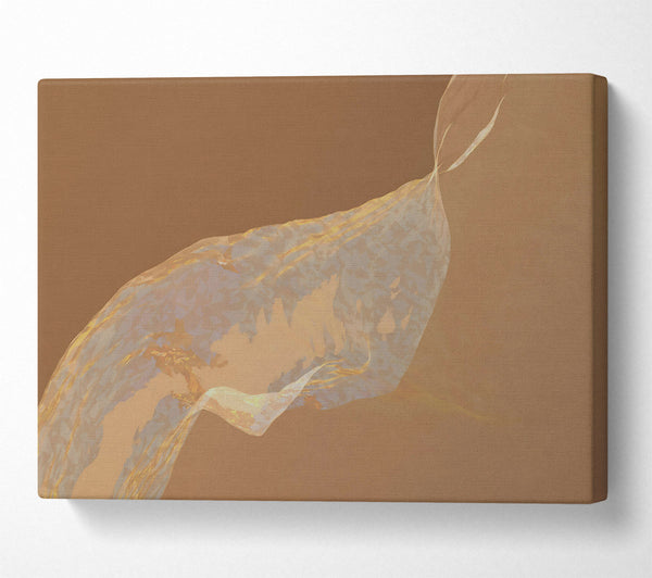  A Canvas Print of Golden Veiled Abstract Canvas Wall Art