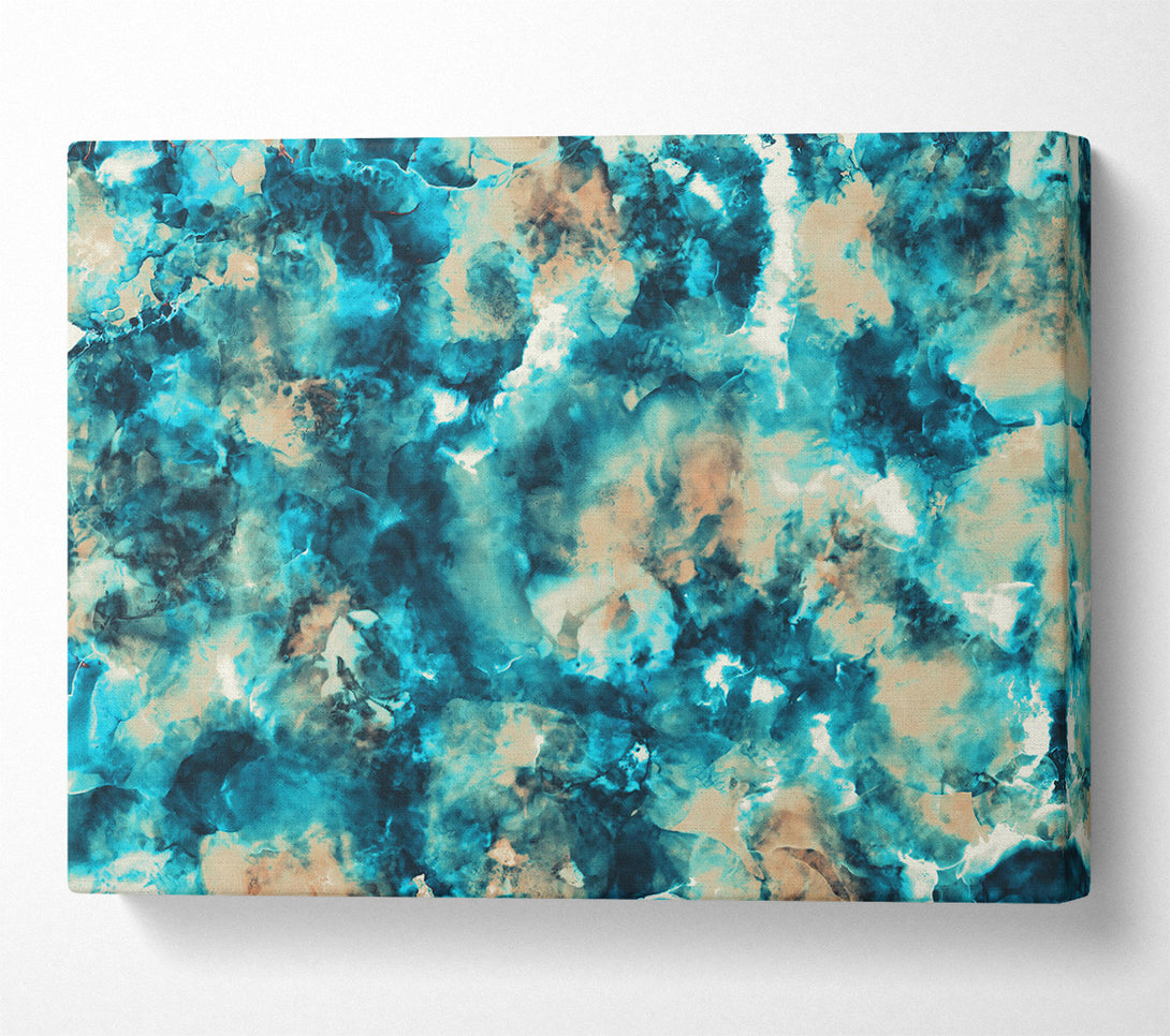 A Canvas Print of Azure Abstract Swirls Canvas Print
