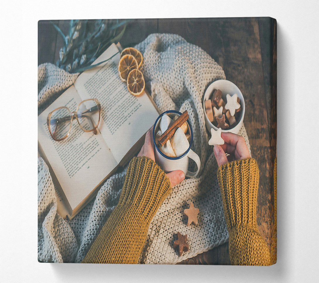  A Canvas Print of Golden Winter Warmth Canvas Print