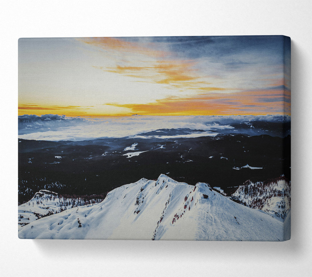  A Canvas Print of Golden Summit View Canvas Print
