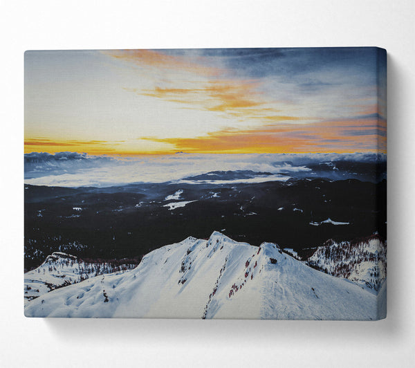  A Canvas Print of Golden Summit View Canvas Print