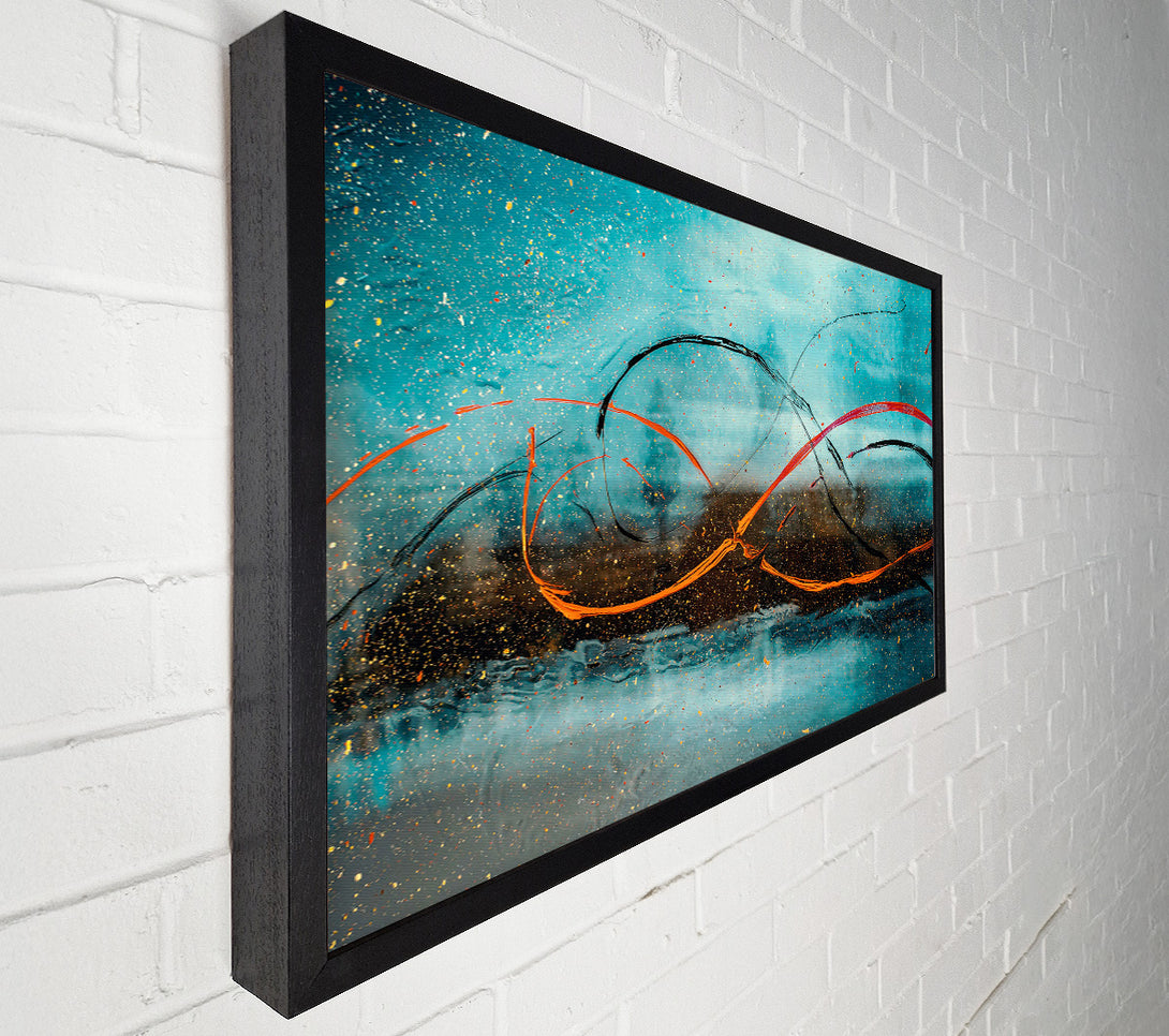  A Canvas Print of Teal Swirl Symphony Canvas Wall Art