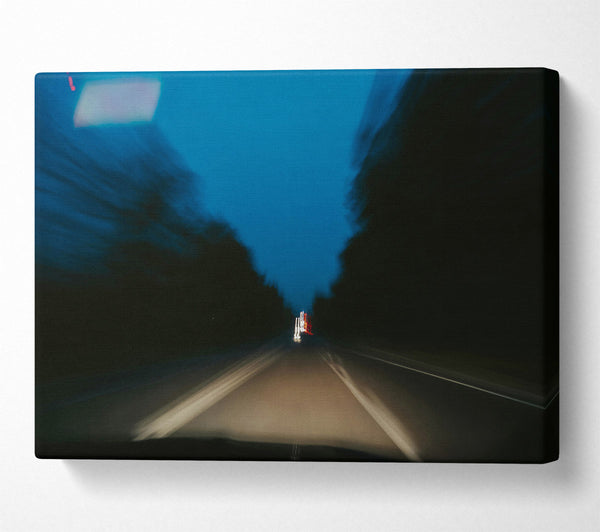  A Canvas Print of Blue Night Drive Canvas Wall Art