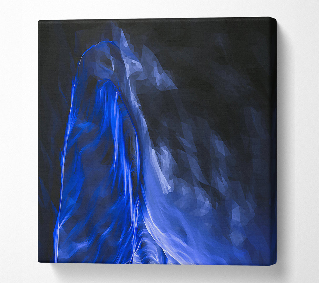  A Canvas Print of Azure Digital Waves Canvas Print