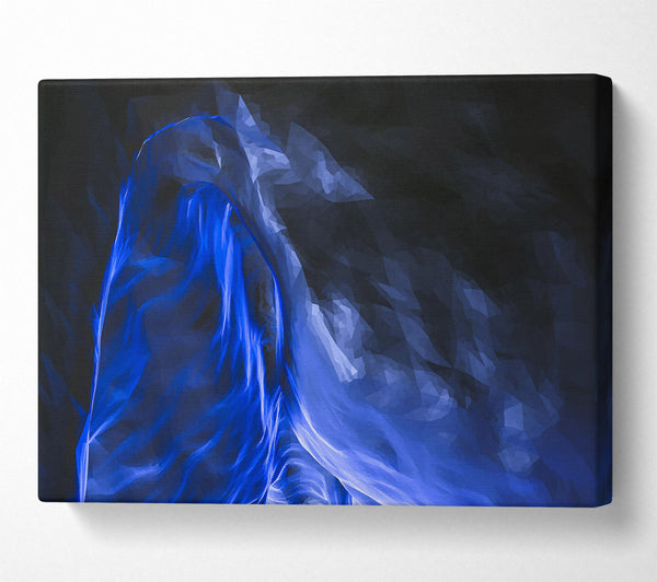  A Canvas Print of Azure Digital Waves Canvas Print