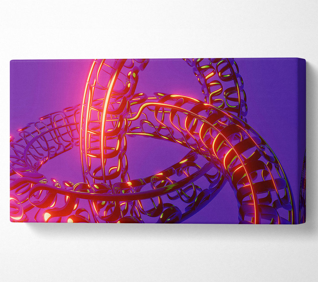  A Canvas Print of Crimson Intertwined Loops Canvas Print