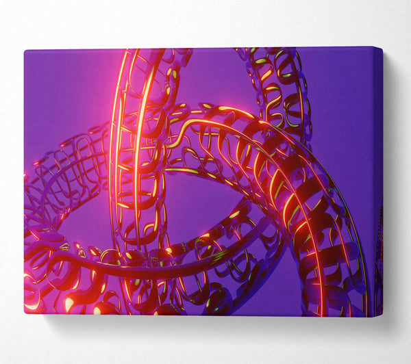  A Canvas Print of Crimson Intertwined Loops Canvas Print