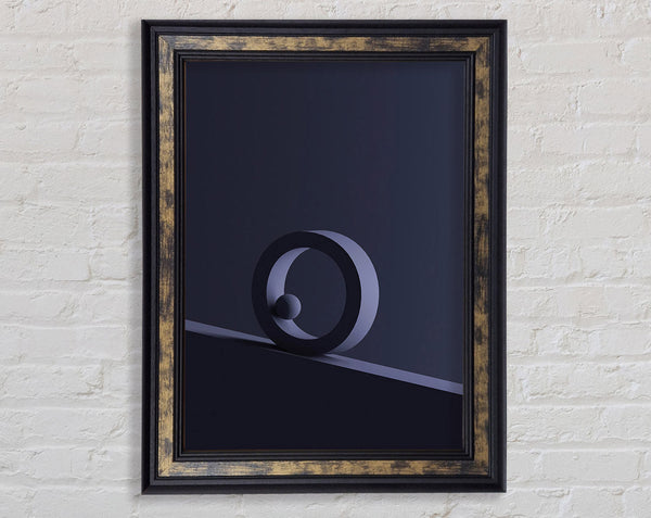 Blue Circle  With Ball Framed Print