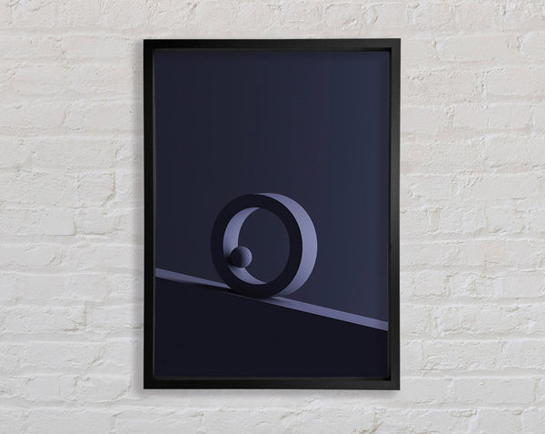 Blue Circle  With Ball Framed Print