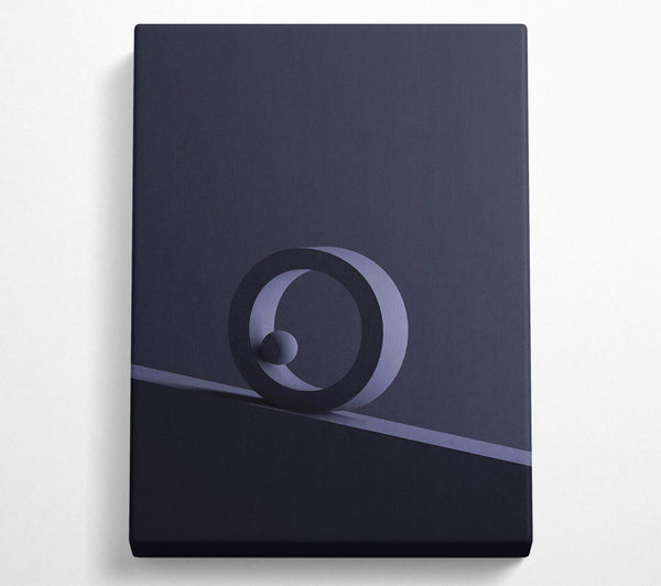  A Canvas Print of Blue Circle  With Ball Canvas Wall Art