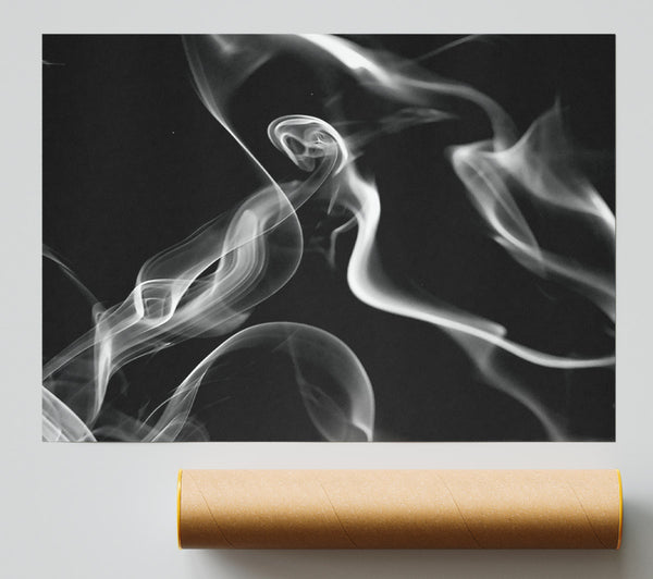 White Smoke Abstraction Giclee Print