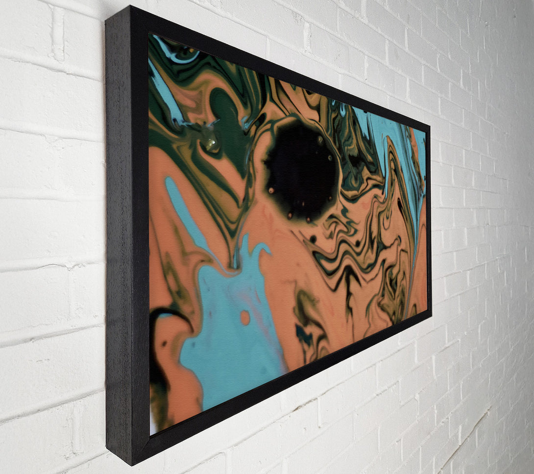  A Canvas Print of Peachy Swirls And Blues Canvas Wall Art