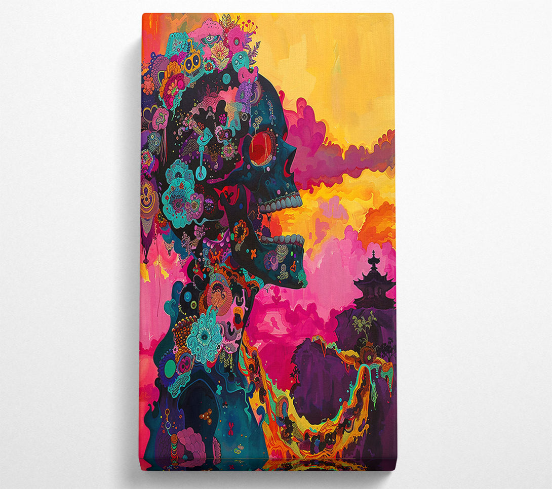  A Canvas Print of Pink Skull Dreamscape Canvas Print