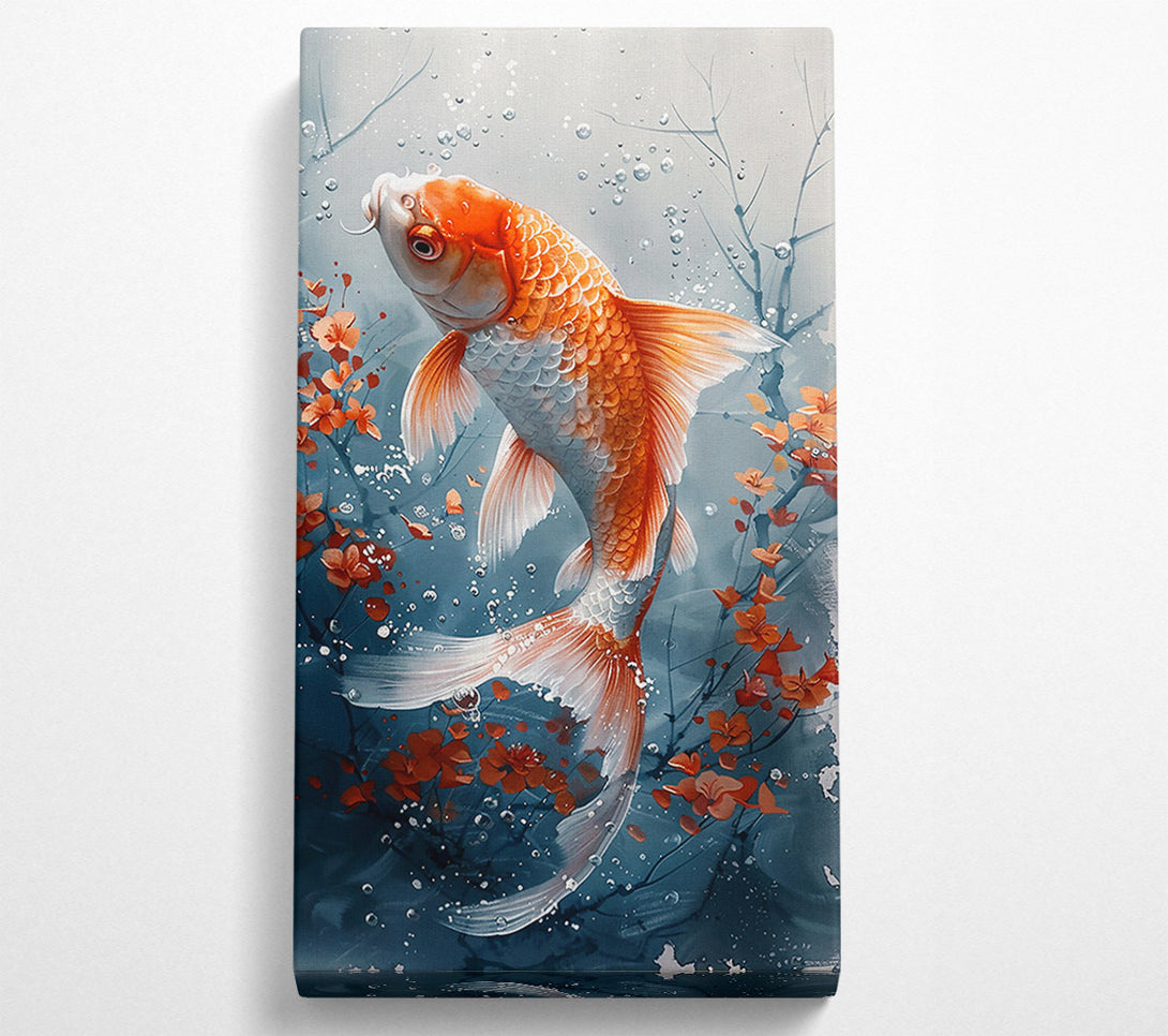  A Canvas Print of Orange Koi Bloom Canvas Print