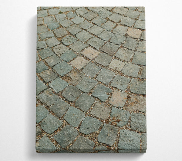  A Canvas Print of Grey Cobblestone Path Canvas Print