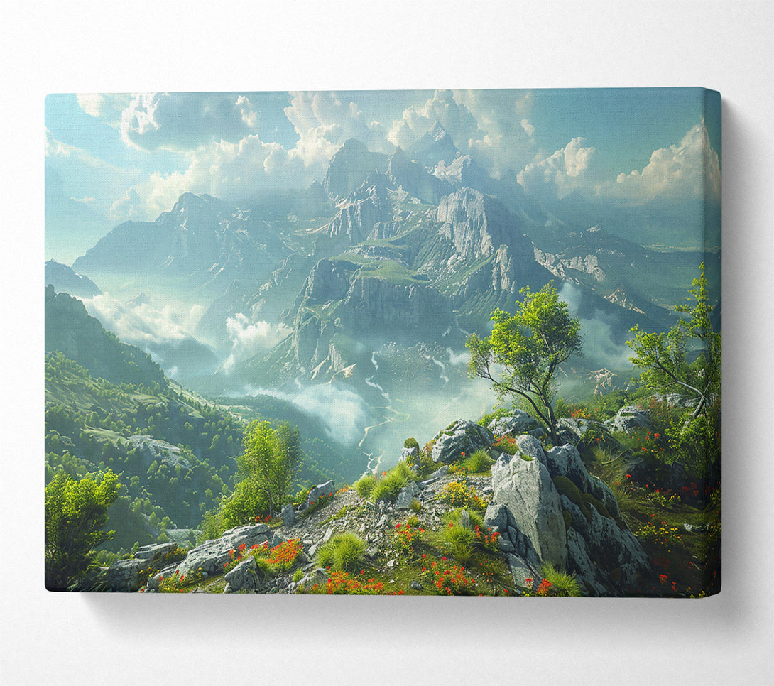  A Canvas Print of Green Mountain Mist Canvas Print