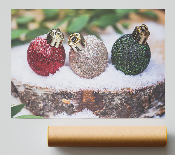Golden Christmas Baubles