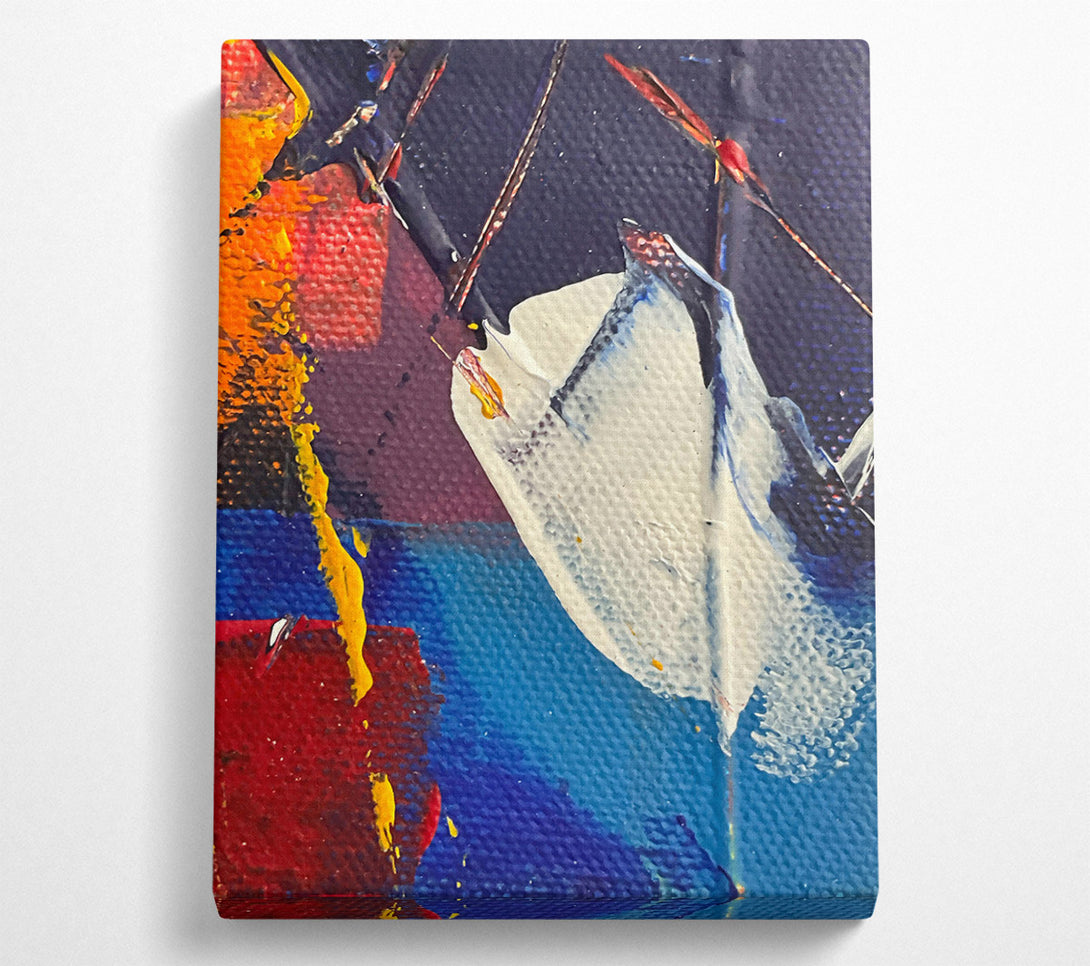  A Canvas Print of Azure Abstract Expressionism Canvas Art