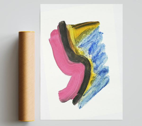 Pink Abstract Swirl Print