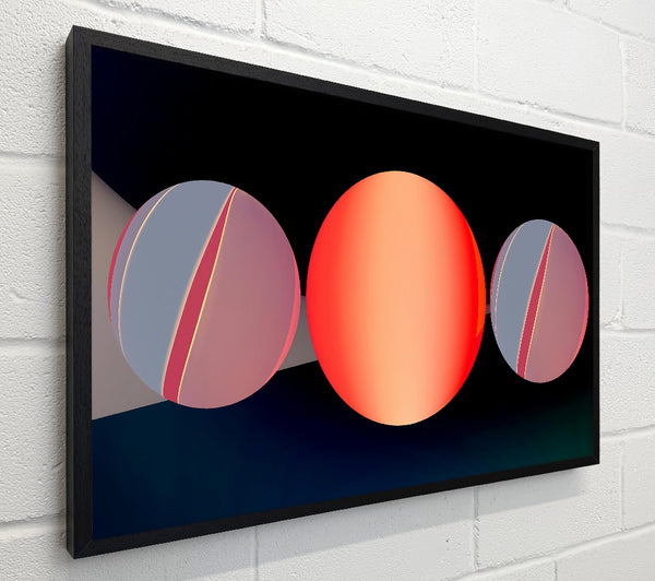 Orange Spheres Aligned